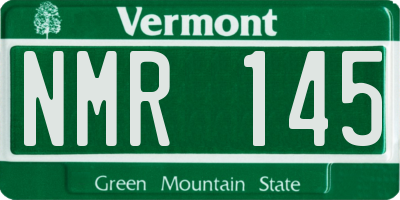 VT license plate NMR145
