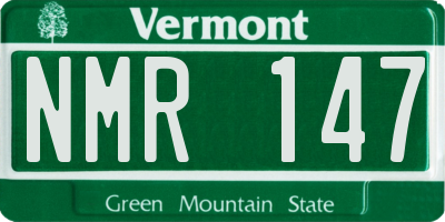 VT license plate NMR147
