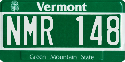 VT license plate NMR148
