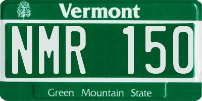 VT license plate NMR150