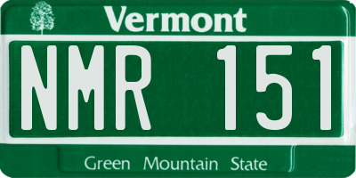 VT license plate NMR151
