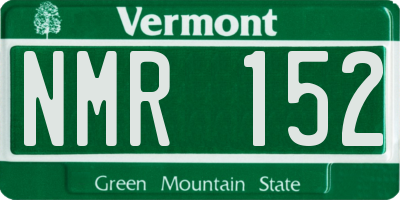 VT license plate NMR152