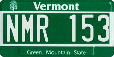 VT license plate NMR153