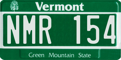 VT license plate NMR154