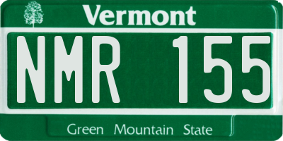 VT license plate NMR155