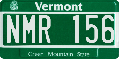 VT license plate NMR156