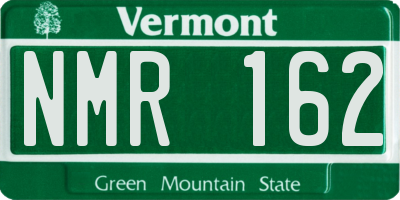 VT license plate NMR162