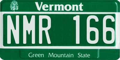 VT license plate NMR166
