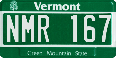 VT license plate NMR167