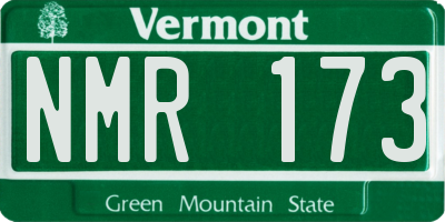 VT license plate NMR173