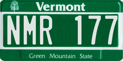 VT license plate NMR177