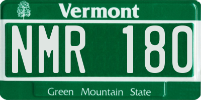 VT license plate NMR180