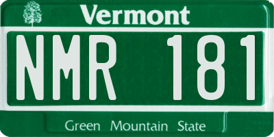 VT license plate NMR181