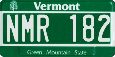 VT license plate NMR182