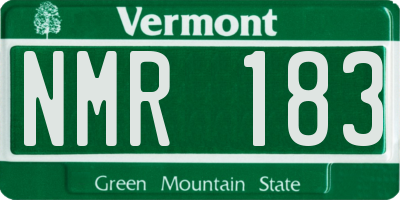 VT license plate NMR183
