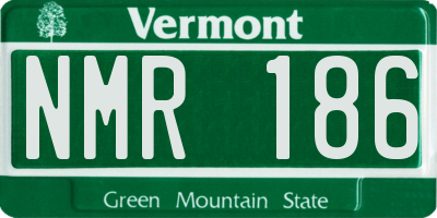VT license plate NMR186