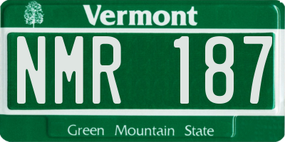 VT license plate NMR187