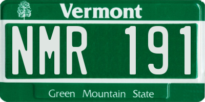 VT license plate NMR191