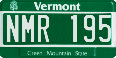 VT license plate NMR195