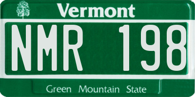 VT license plate NMR198