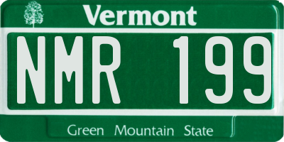 VT license plate NMR199