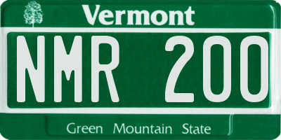 VT license plate NMR200