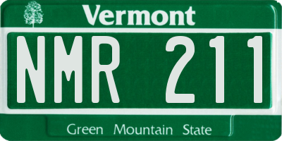 VT license plate NMR211