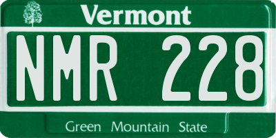 VT license plate NMR228