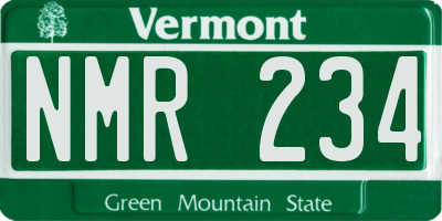 VT license plate NMR234