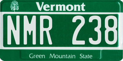 VT license plate NMR238
