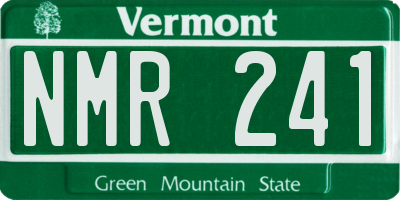 VT license plate NMR241