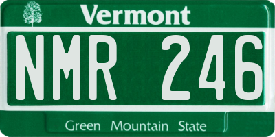 VT license plate NMR246