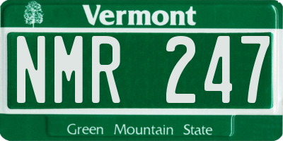 VT license plate NMR247