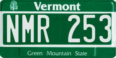 VT license plate NMR253