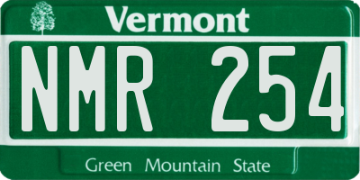 VT license plate NMR254