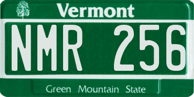 VT license plate NMR256