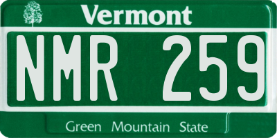 VT license plate NMR259