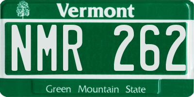 VT license plate NMR262