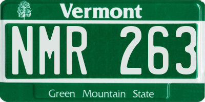VT license plate NMR263