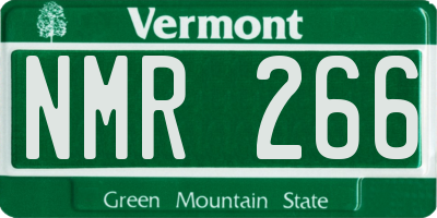 VT license plate NMR266