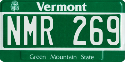 VT license plate NMR269