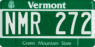 VT license plate NMR272