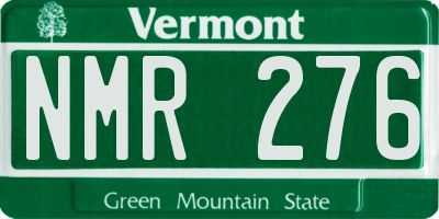 VT license plate NMR276