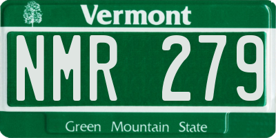 VT license plate NMR279