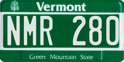 VT license plate NMR280