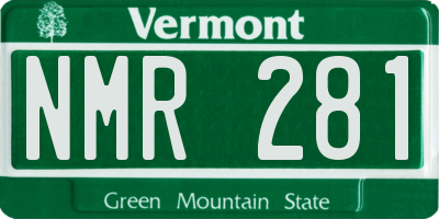 VT license plate NMR281