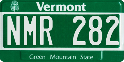 VT license plate NMR282