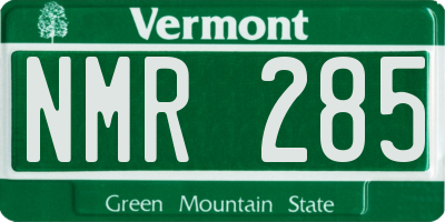 VT license plate NMR285