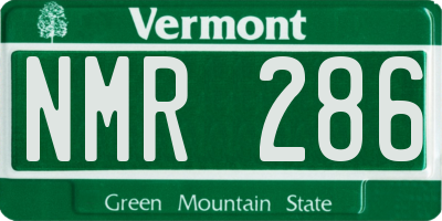 VT license plate NMR286