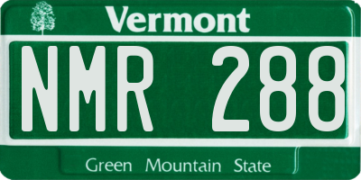VT license plate NMR288